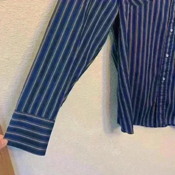 Vintage Pearl Snap Ely Cattleman sz XL western cowboy rodeo cowgirl 90s stripe - Picture 3 of 7